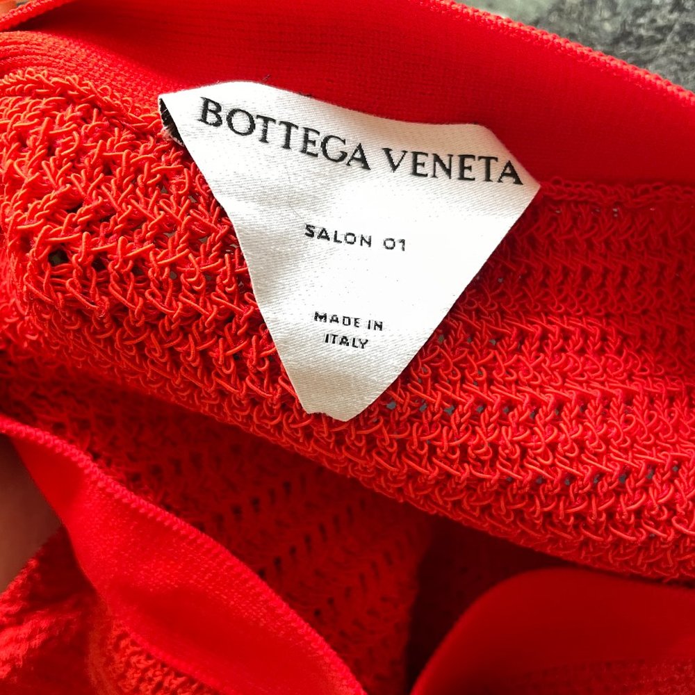 Bottega Veneta Fringed Open Knit Cotton Blend Mini Skirt - Picture 3 of 6